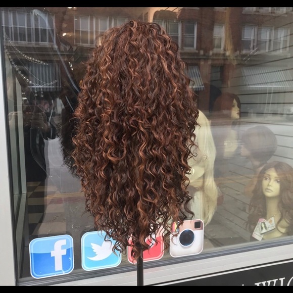 Long curly copper ginger brown Lacefront wig 2020 - Picture 4 of 8